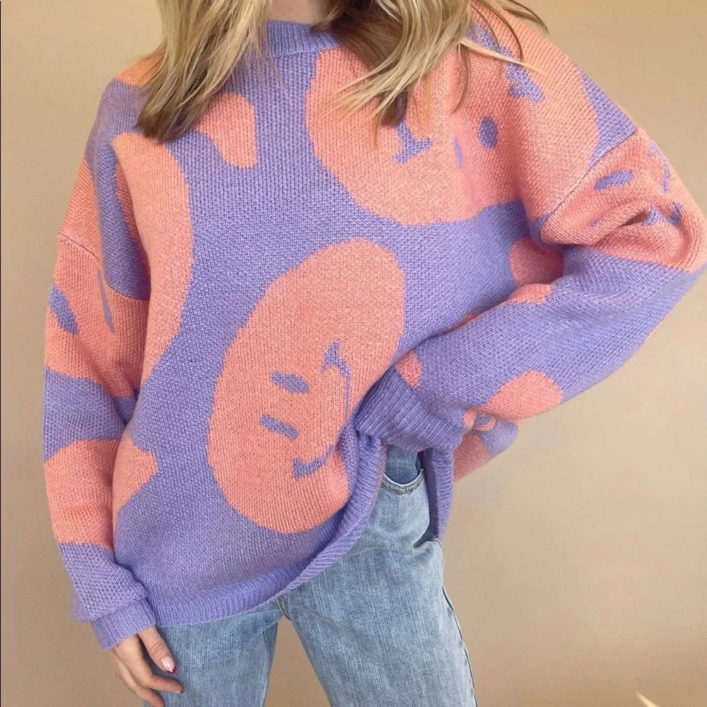 All Smiles Sweatshirt purple and pink - Picture 4 of 5